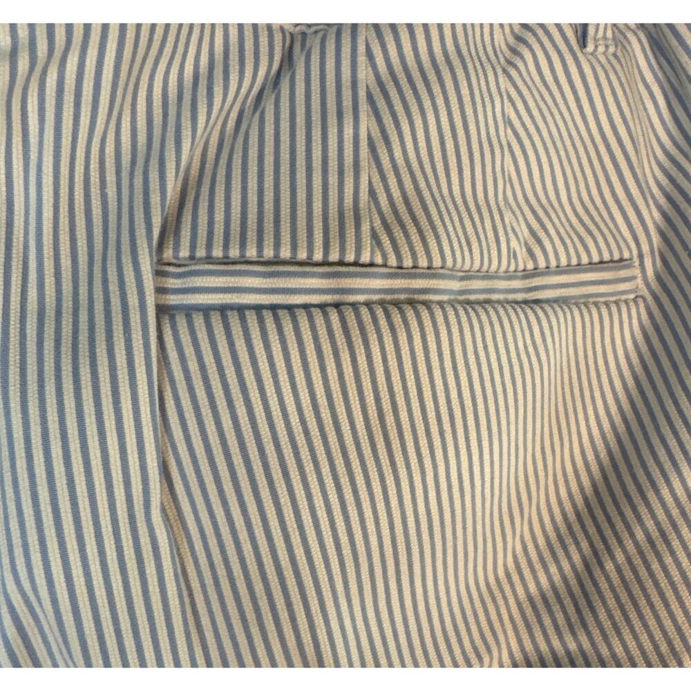 Talbots Perfect Crop Blue and White Striped Capri Pants size 22WP - Picture 3 of 7